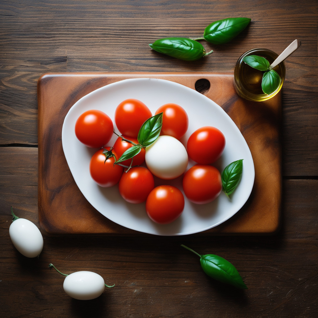 Italian market display with fresh vegetables and seasonal ingredients in rustic setting